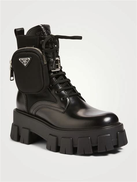 black prada boots men|prada black boots with pouch.